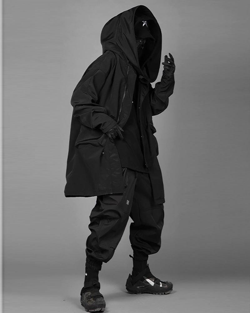 Techwear Fake Two-piece Utility Long Coat
