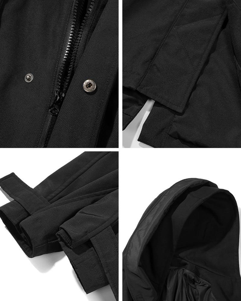 Techwear Fake Two-piece Utility Long Coat