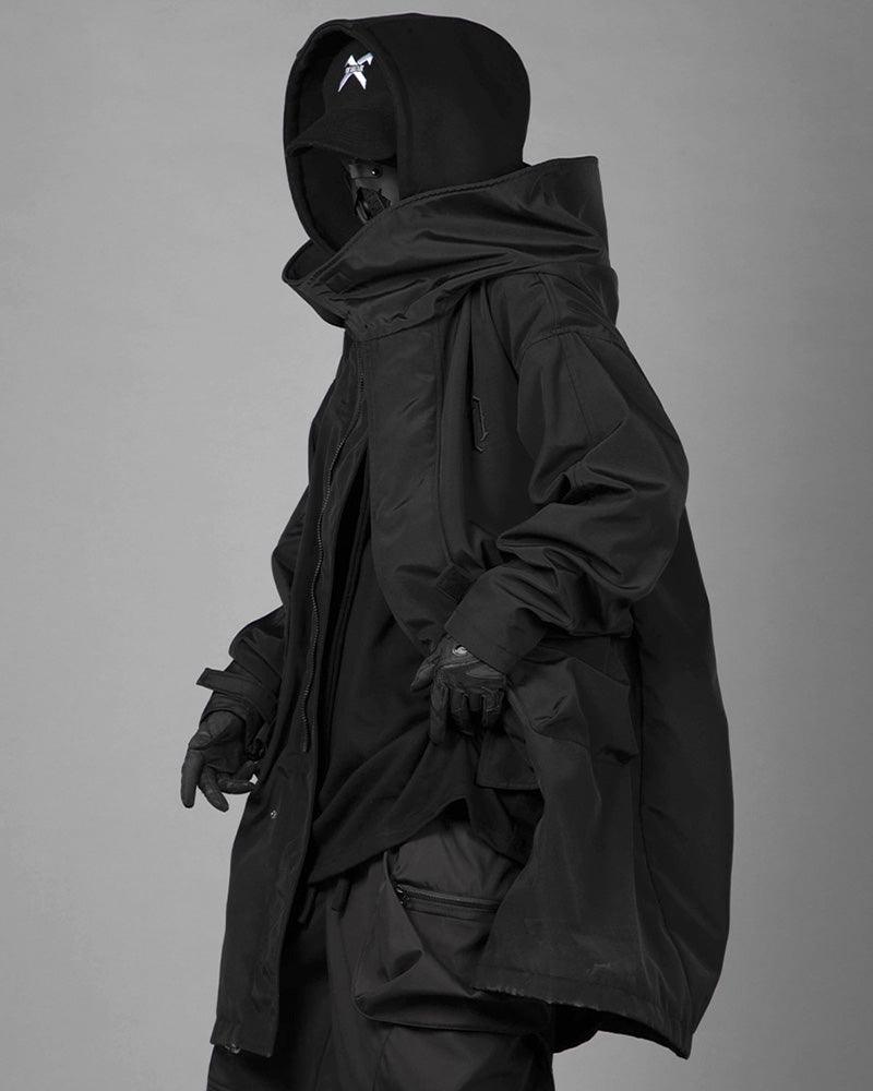 Techwear Fake Two-piece Utility Long Coat