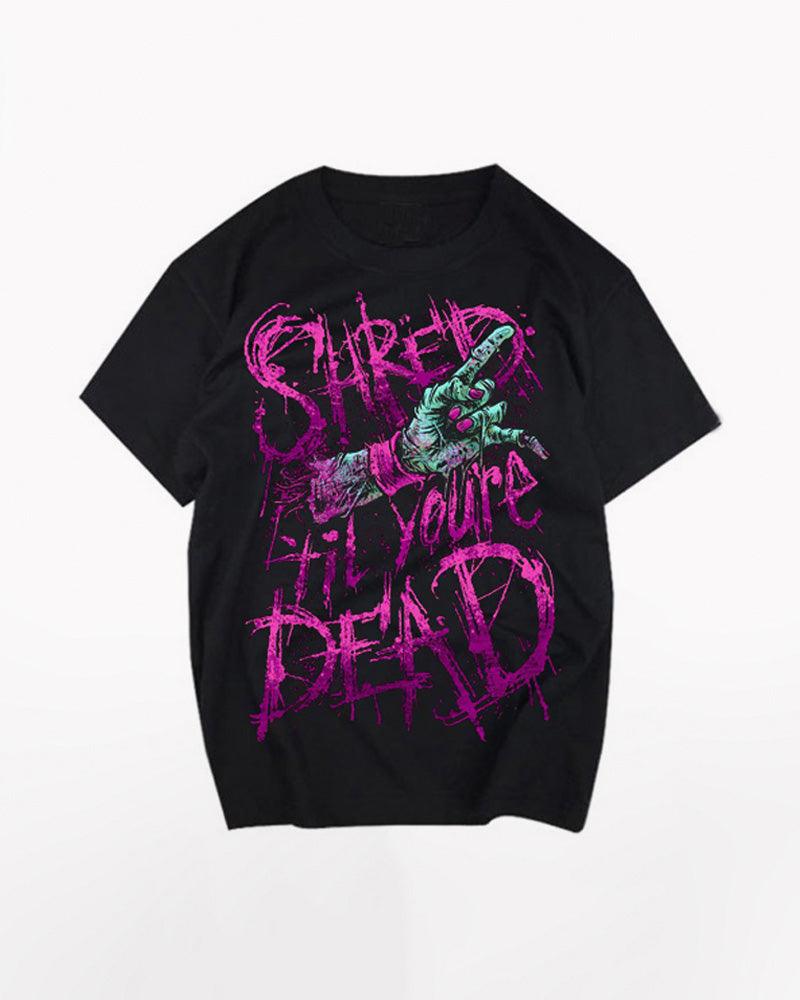 Techwear Gothic Motorcycle Rock T-Shirt
