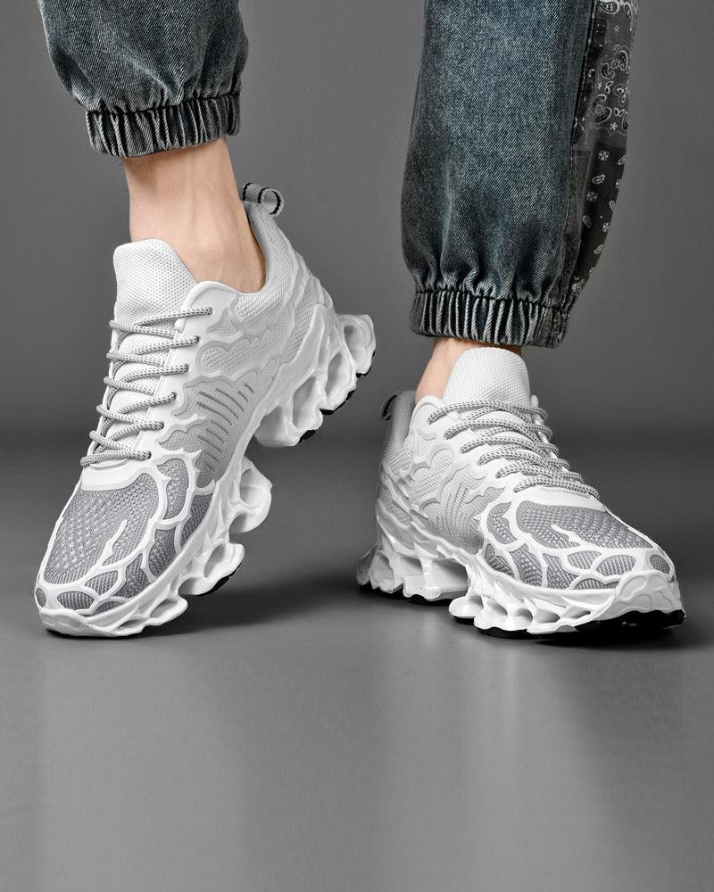 Cyberpunk Casual Woven Textured Sneakers
