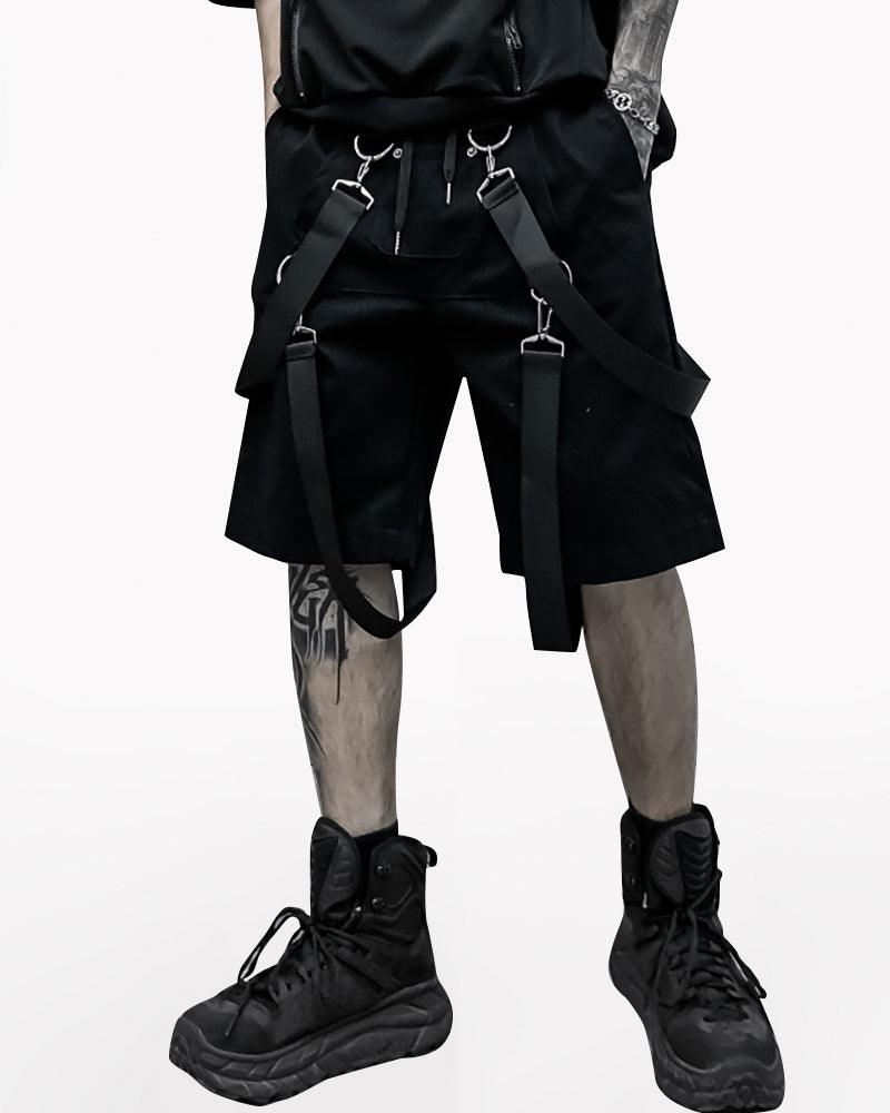 Techwear Ribbon Cargo Shorts