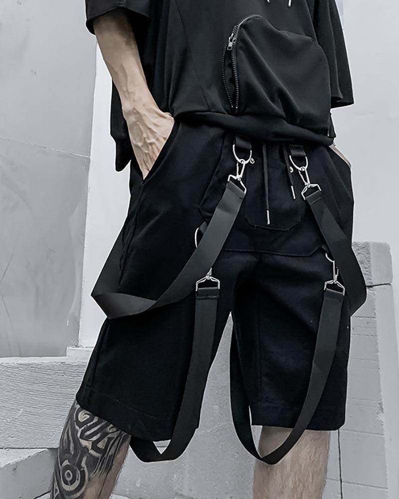 Techwear Ribbon Cargo Shorts