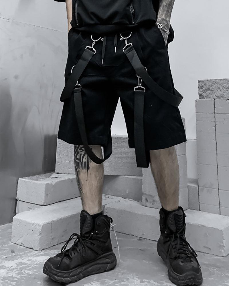 Techwear Ribbon Cargo Shorts