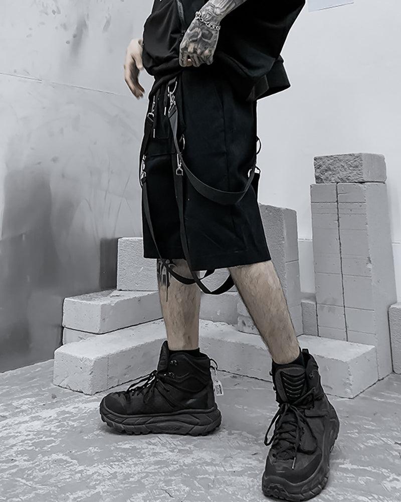 Techwear Ribbon Cargo Shorts
