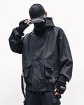 Techwear Outfits Ribbon Hooded Jacket