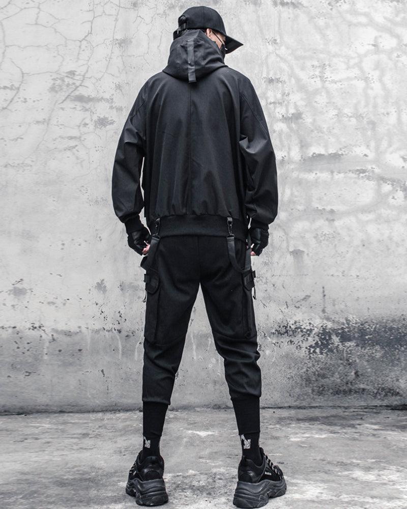 Techwear Outfits Ribbon Hooded Jacket