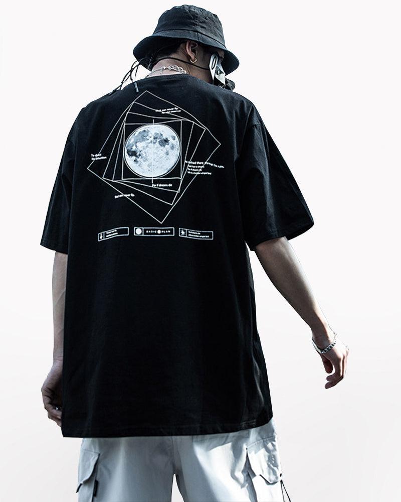 Time Stands Still Moon Universe Sci-Fi T-Shirt