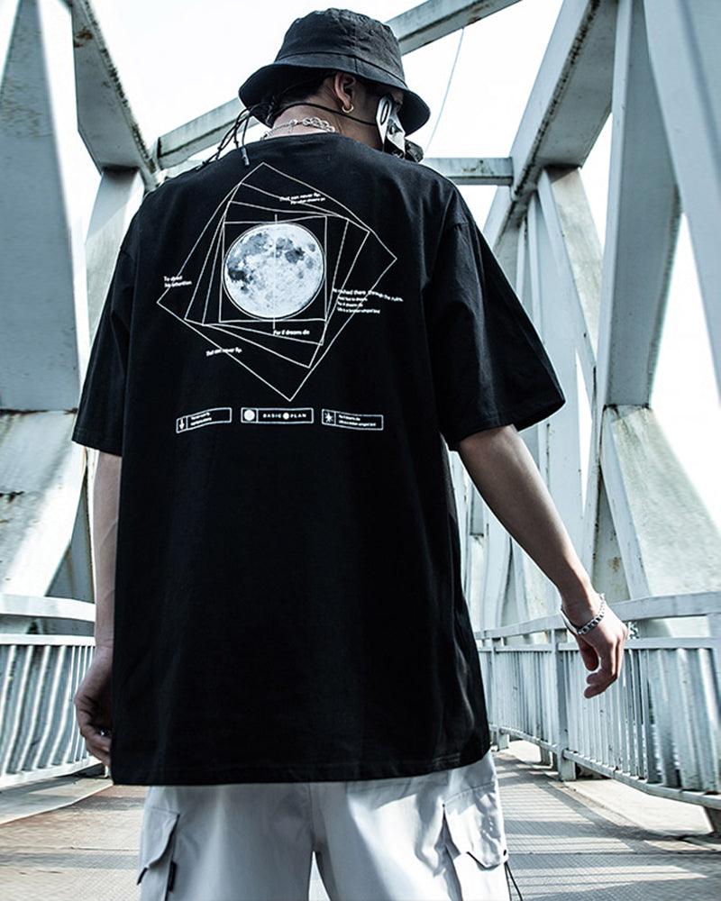 Time Stands Still Moon Universe Sci-Fi T-Shirt