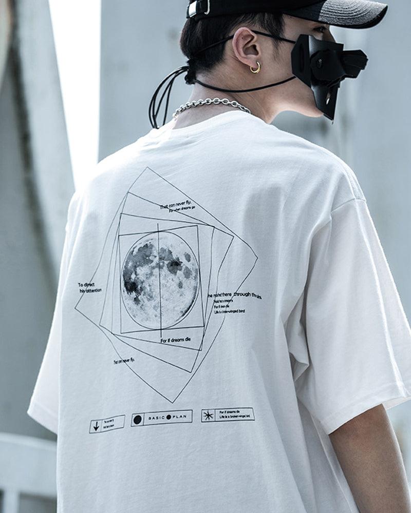 Time Stands Still Moon Universe Sci-Fi T-Shirt