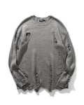 Streetwear Tattered Crewneck Sweater