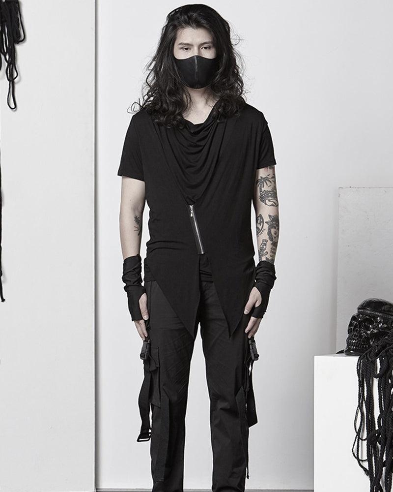 Japanese Techwear Irregular Zipper T-Shirt