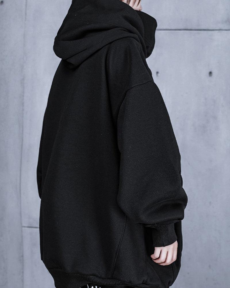 Techwear Unisex Turtleneck Scarf Mask Hoodie