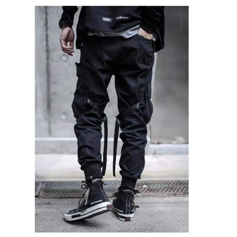 Techwear Ribbon Cargo Pants