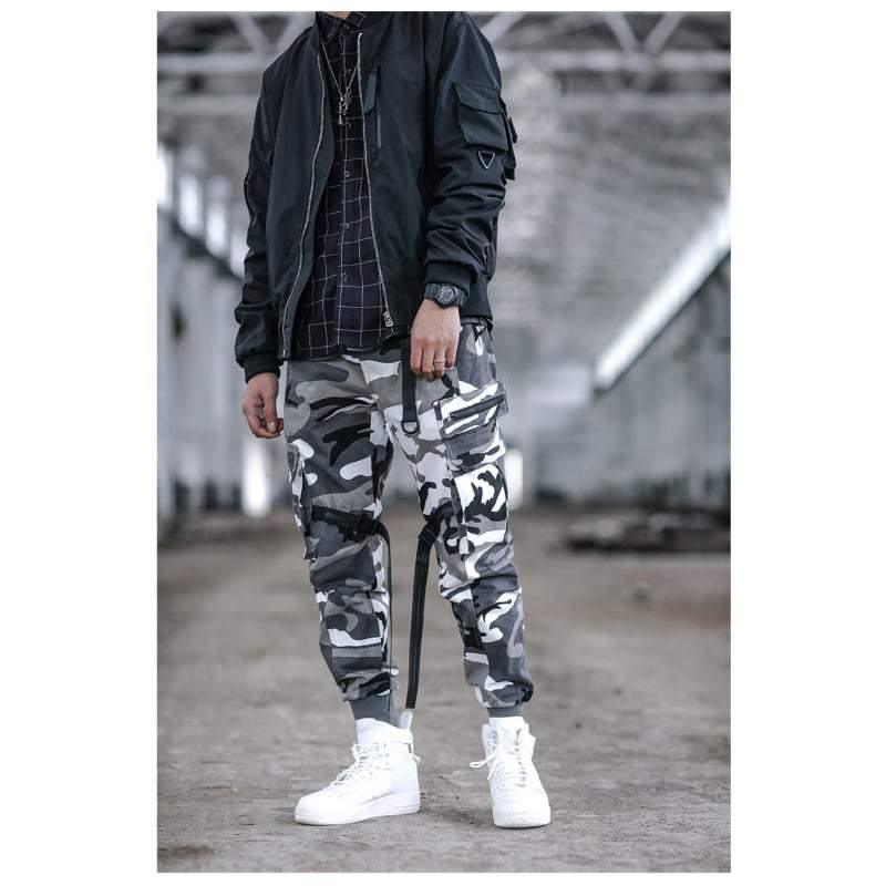 Techwear Ribbon Cargo Pants