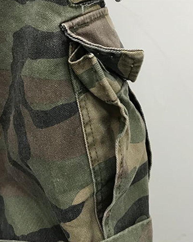 Street-Ready Mens Camo Cargo Jorts