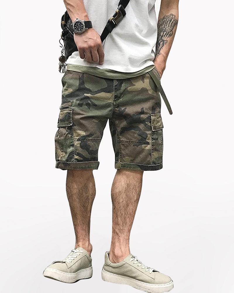 Street-Ready Mens Camo Cargo Jorts