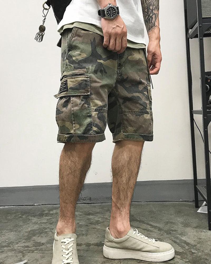 Street-Ready Mens Camo Cargo Jorts