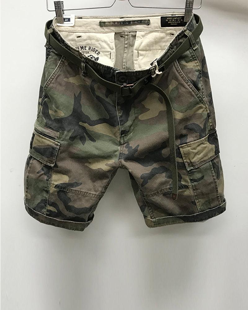 Street-Ready Mens Camo Cargo Jorts