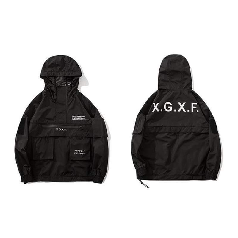 Techwear Streetwear Big Pocket Hooded Jacket