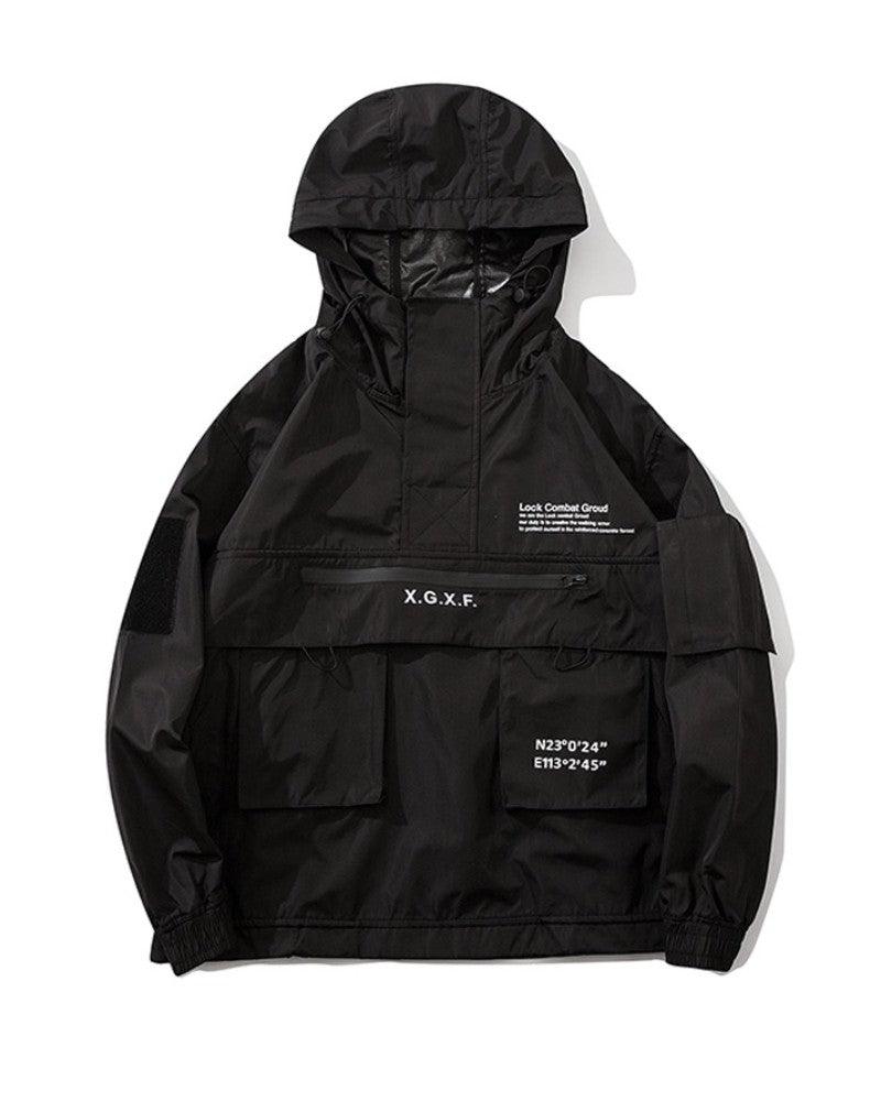 Techwear Streetwear Big Pocket Hooded Jacket