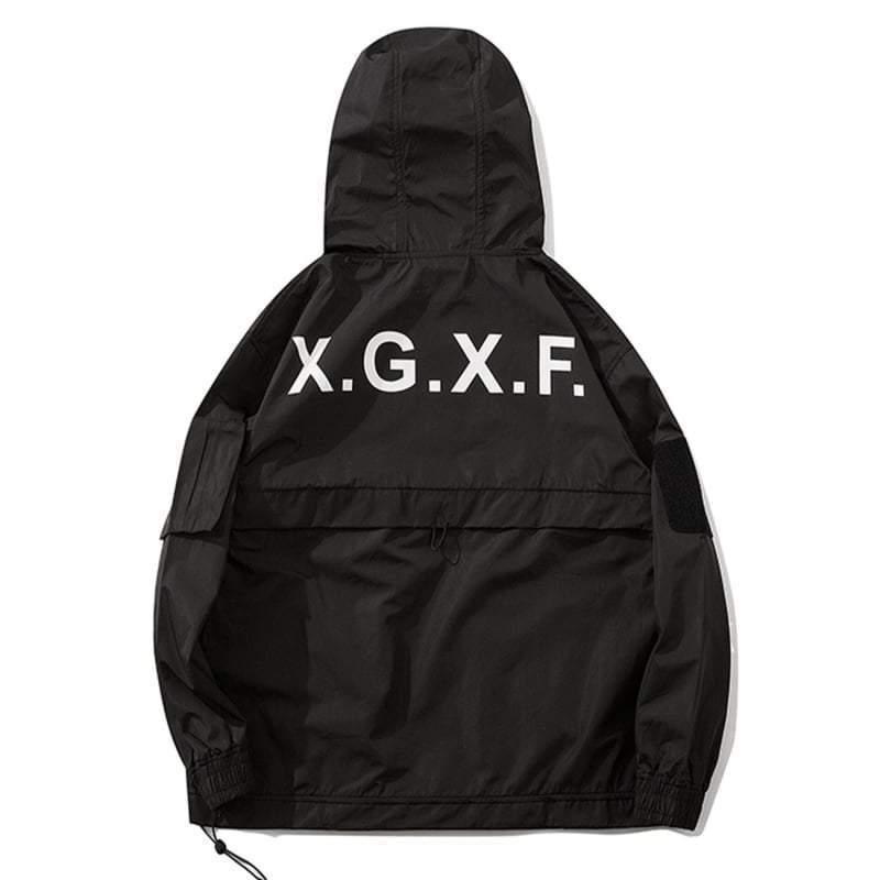 Techwear Streetwear Big Pocket Hooded Jacket