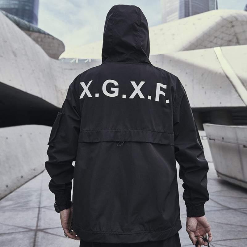 Techwear Streetwear Big Pocket Hooded Jacket