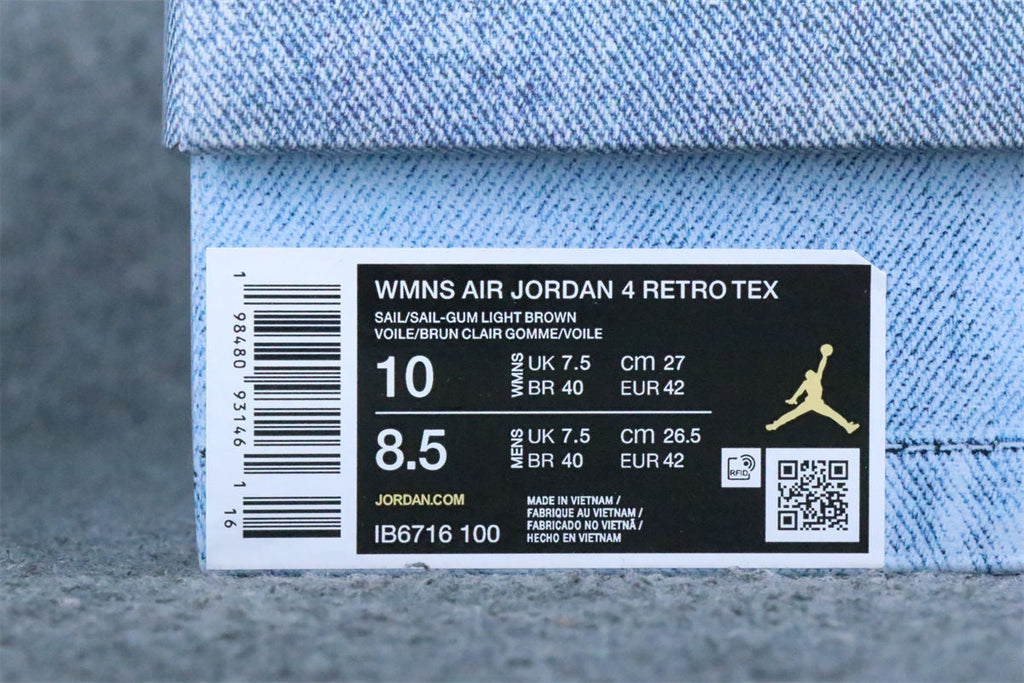 Wmns Air Jordan 4 Retro TEX 'Worn Blue Denim'
